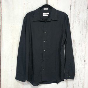CALVIN KLEIN LONG SLEEVE NO IRON FORMAL SHIRT L